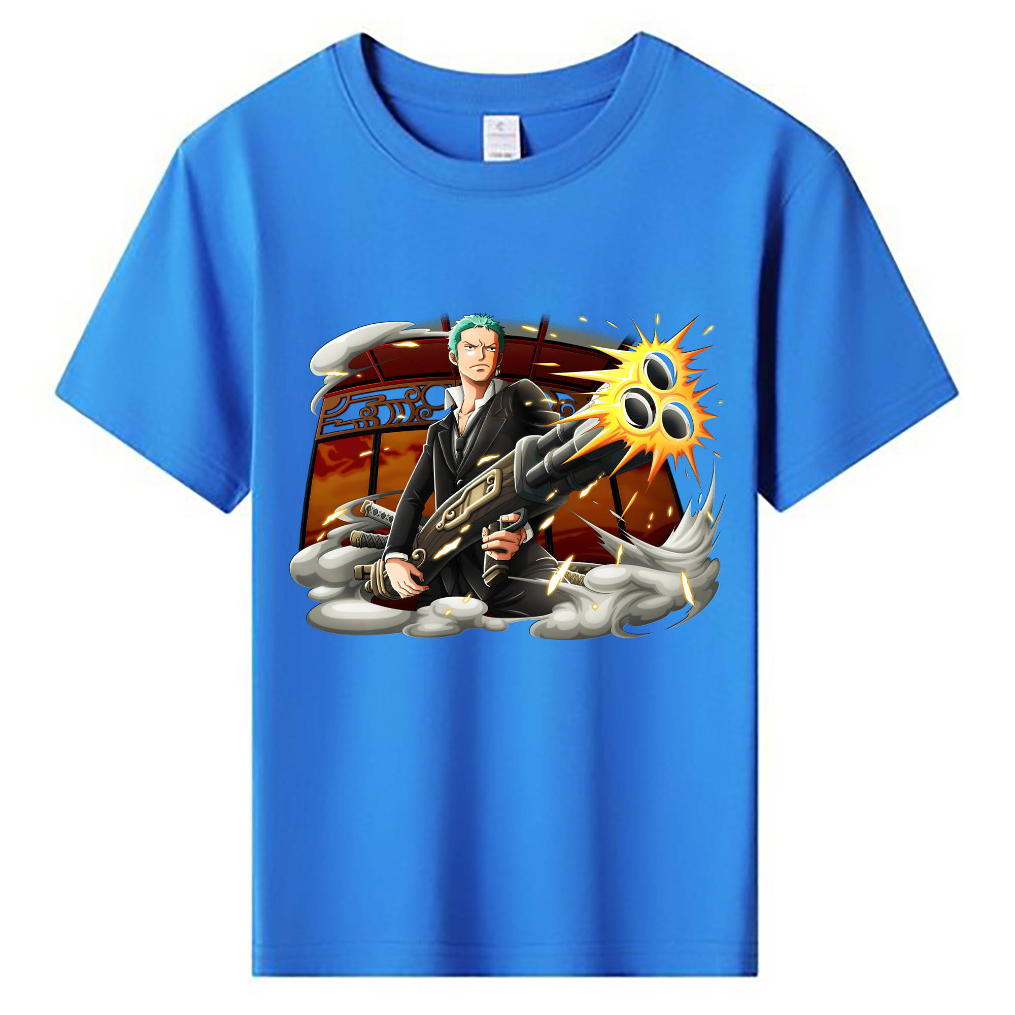 ワンピース ロロノア・ゾロ ONE PIECE Roronoa Zoro 綿100％キッズTシャツ（フロントプリント）